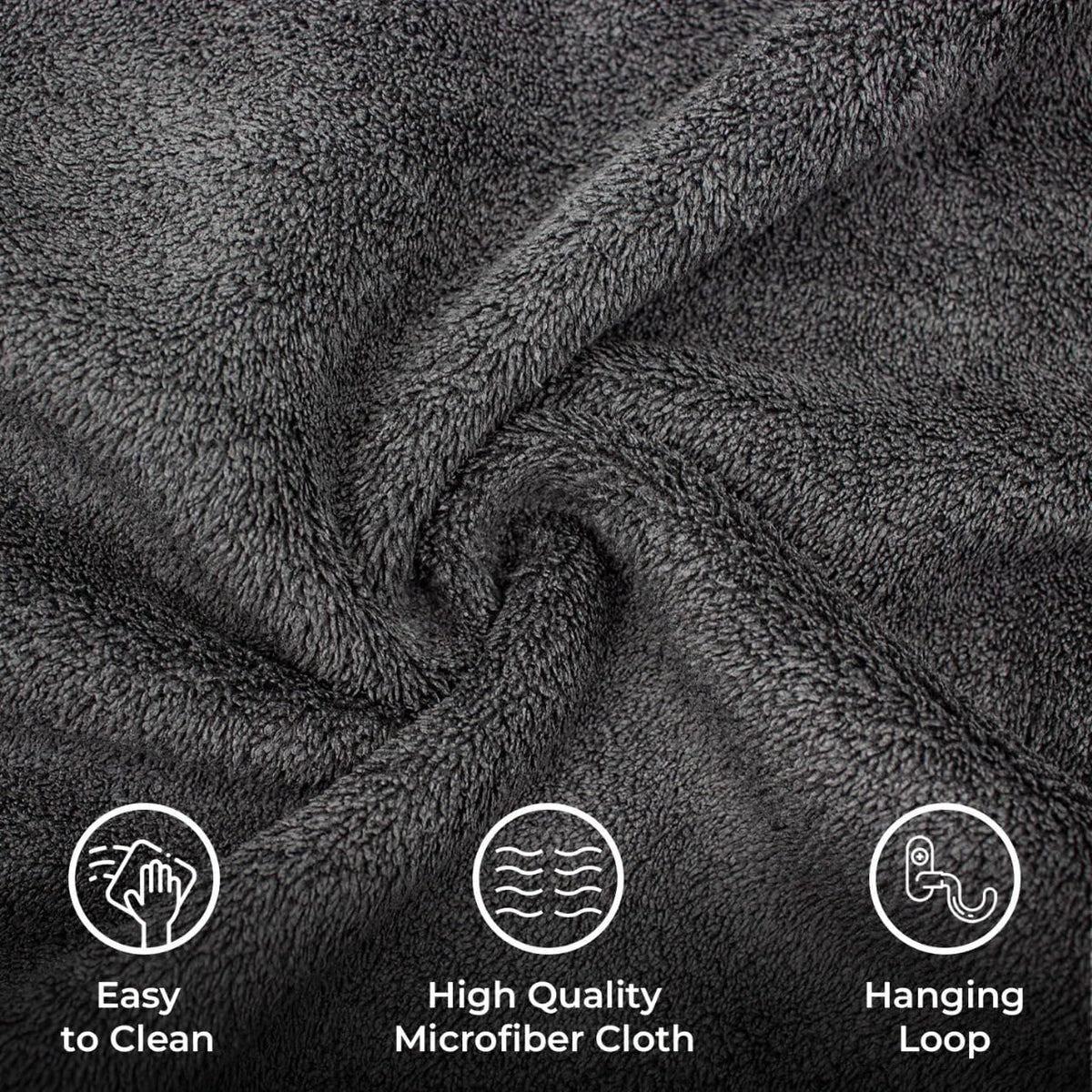 DETAILZ 500 GSM Microfiber Cleaning Cloth for Car, Bike & Home | Ultra Soft Lint-Free Microfiber Towel | Double Sided Extra Thick Plush for Scratch-Free Drying & Detailing-40x40 cm (Pack of 1, Grey)