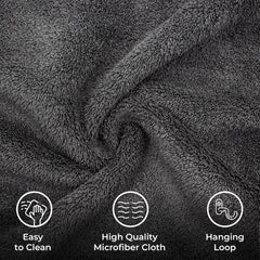 DETAILZ 500 GSM Microfiber Cleaning Cloth for Car, Bike & Home | Ultra Soft Lint-Free Microfiber Towel | Double Sided Extra Thick Plush for Scratch-Free Drying & Detailing-40x40 cm (Pack of 1, Grey)