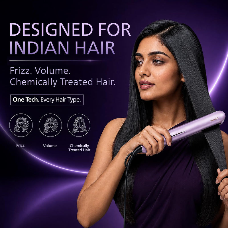 Philips One Stroke Hair Straightener with BluGlide Tech (bhs530)