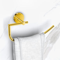 Plantex 304 Grade Stainless Steel Towel Ring/Hand Towel Holder/Towel Hanger for Bathroom/Napkin Holder for Wash Basin/Bathroom Accessories - Oreo (Gold)-1