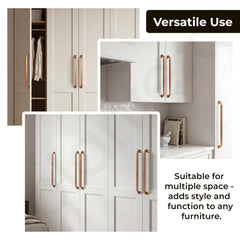 Plantex Aluminium Cabinet Handle/288mm Wardrobe Handle for Home/Cupboard Door Pull-Push Handles for Office - Pack of 1 (Rose Gold)-6