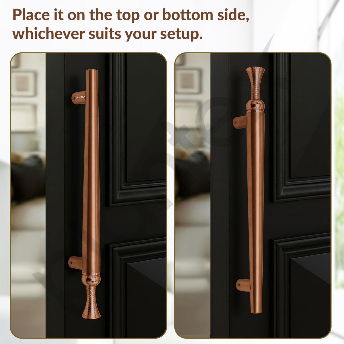 Plantex Main Door Handle/Stainless Steel & Aluminium Door Handle/300mm Pull-Push Handle for Home/Office/Hotel - Pack of 1 (DTMD-413, Rose Gold)-3