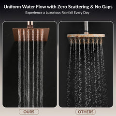 Plantex Stainless Steel Overhead Shower 4 x 4 inch with Water-Saving Technology/High pressure Rain Shower Head without Arm/Bathroom Shower -(Ultra Slim-PVD Rose Gold)-4