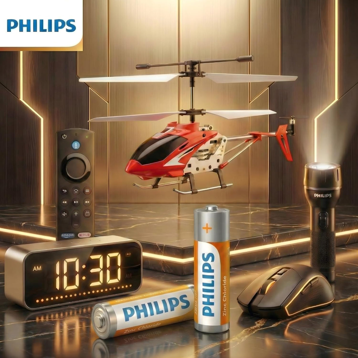 Philips R03G10B/94 AAA Zinc Chloride Battery (Pack of 10)