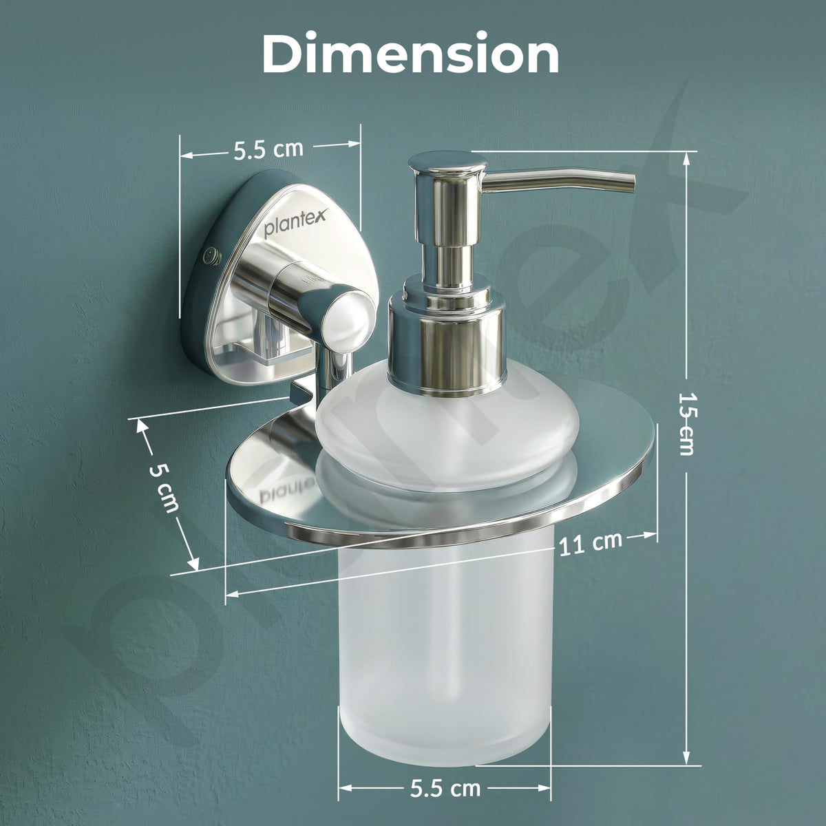 Plantex J4 Stainless Steel Liquid Soap Dispenser/Shampoo Dispenser for Wash Basin/Hand Wash Dispenser Wall Mounted/Bathroom Accessories (Chrome Finish) Angel-4