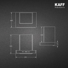 Kaff XPRO 60 cm Filterless Auto Clean Kitchen Chimney | 1400 m³/hr Suction | Motion Sensor & Touch Control | Black Glass