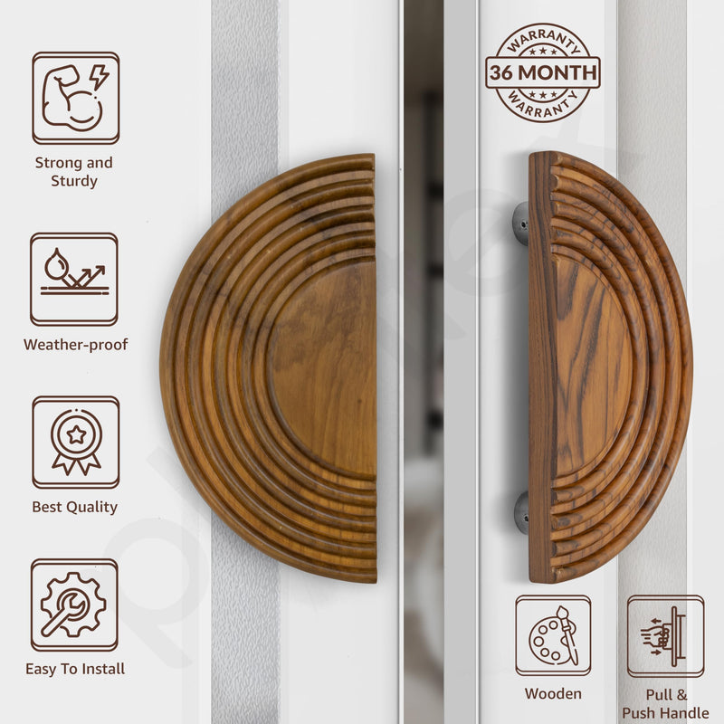 Plantex 8 Inch Main Door Handle/Wooden Handle for Door/Pull-Push Door Handle/Door Accessories (Pack of 1)-2
