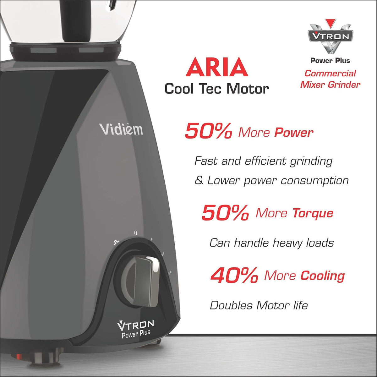 Vidiem Vtron Mixer Grinder (4 Jar)
