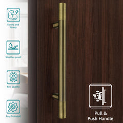 Plantex Door Handle/18 Inch Heavy Duty Pull-Push Door Handle - Antique Brass (Wood/Glass) - 3 Years Warranty-3