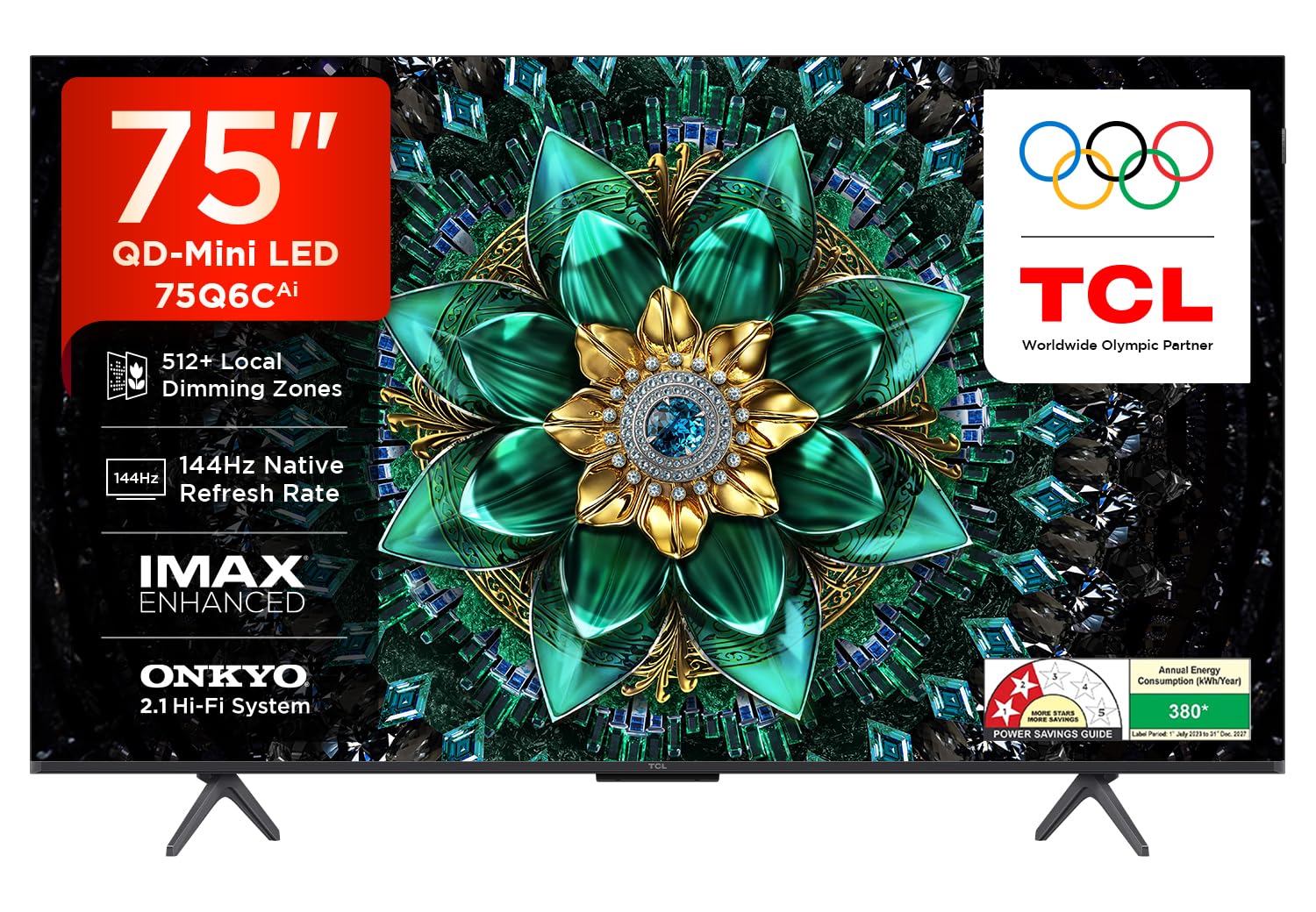 TCL 139 cm (55 inches) 4K UHD Smart QD-Mini LED Google TV 55Q6C