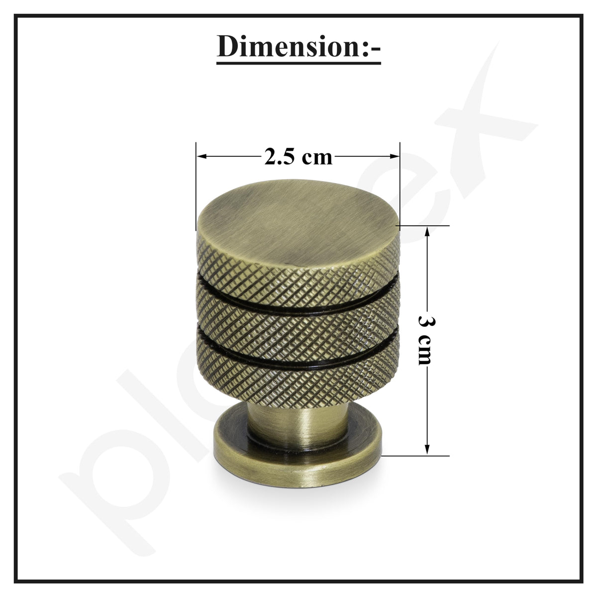 Plantex Knobs for Drawer/Drawer Knobs/Cabinet Knobs/Drawer knobs Handle/Pull-Push Knobs for Home/Office Drawers - Pack of 2 (Brass Antique)-3