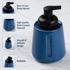 Plantex Ceramic Soap Dispenser for Washbasin/Hand Soap Dispenser/Soap Dispenser for Kitchen/Bathroom Accessories - Pack of 1 (Model APS-NZBA-431)-2