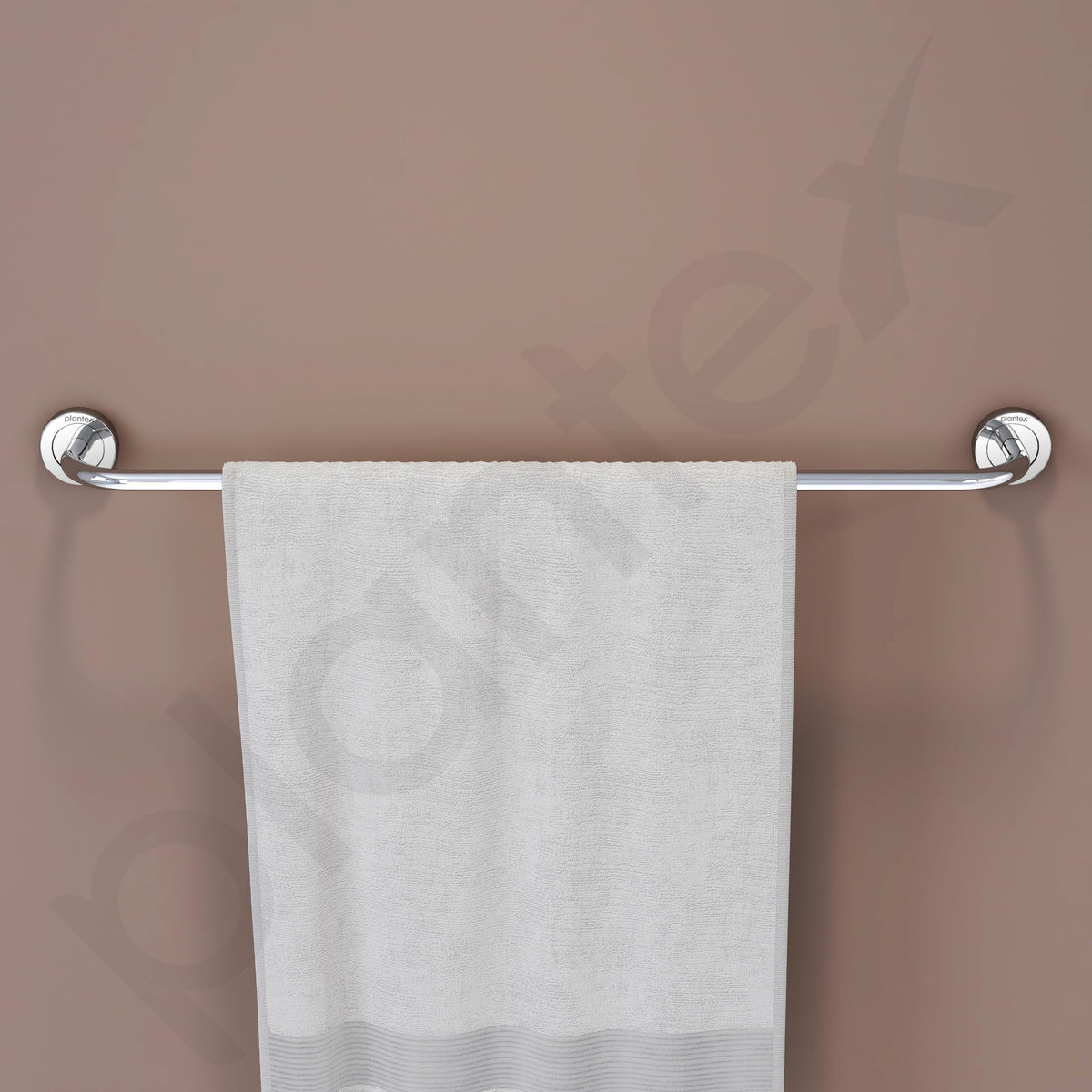 Plantex Stainless Steel Single Towel Rod/Towel Bar/Towel Holder/Towel Hanger for Bathroom/Bathroom Accessories - 24 Inch (Chrome)-4