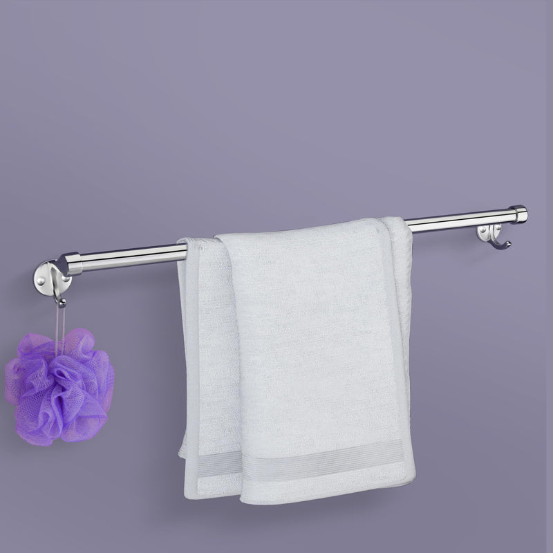 Plantex Stainless Steel Towel Rod for Bathroom 24 Inch/Single Rod Bathroom Towel Holder/Towel Hanger for Wash Basin/Bathroom Accessories (24 Inch-Chrome)-1
