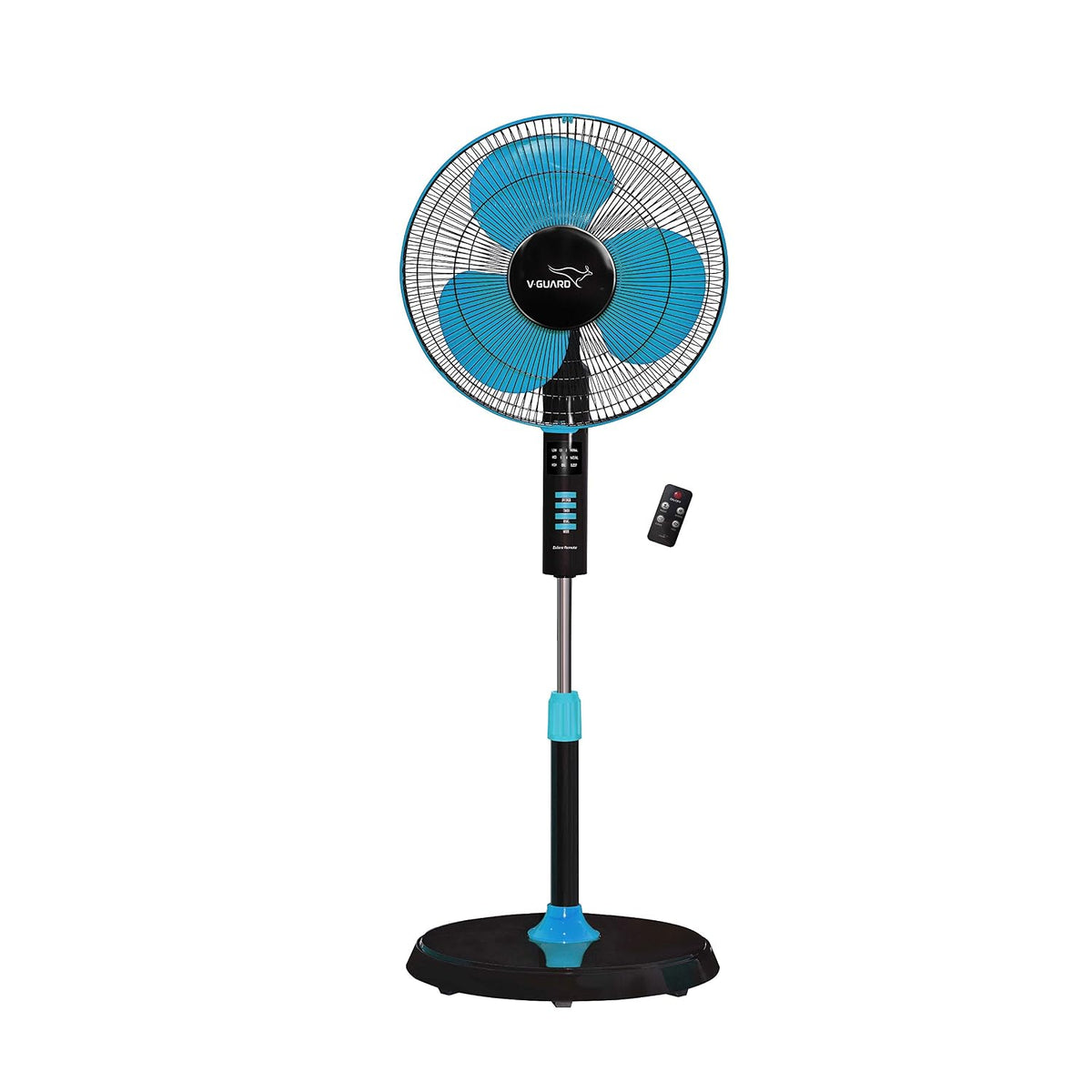 V-Guard Esfera 400 mm 3 Blade Pedestal Fan with Remote (Blue Black)