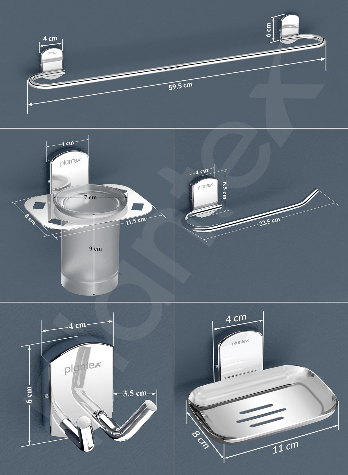 Plantex Parv 304 Grade Stainless Steel Towel Rod for Bathroom/Soap Holder/Napkin Ring/Tumbler Holder/Robe Hook/Bathroom Accessories - Chrome-3