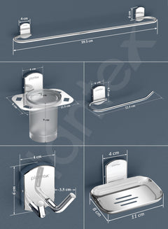 Plantex Parv 304 Grade Stainless Steel Towel Rod for Bathroom/Soap Holder/Napkin Ring/Tumbler Holder/Robe Hook/Bathroom Accessories - Chrome-3