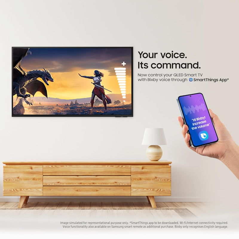 Samsung 138 cm (55 inches) Vision AI 4K Ultra HD Smart QLED TV QA55QEF1AULXL