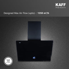 Kaff 60 cm, 1350 m³/hr Slant Kitchen Chimney | Powerful Suction | Touch Control with Digital Display | Gesture Control |