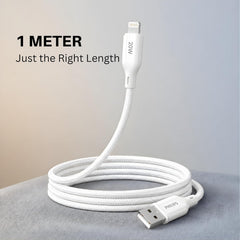 Philips DLC4130VW/94 20W iPhone Original Type-A to Lightning Fast Charging Cable (1m, Bright White)