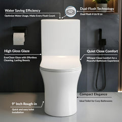 Plantex Commode for Toilet/Ceramic One Piece Toilet/Rimless Washdown Flush Commode with Soft Closing Toilet Seat - S Trap (White, APS-2019)-2