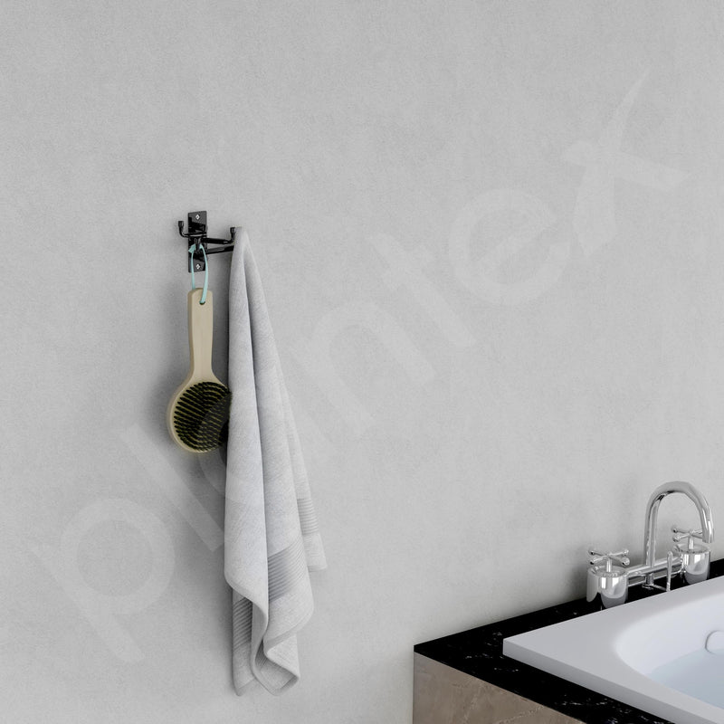 Plantex Hook for Wall/Stainless Steel Flexible Hook/Hanging Hook for Bathroom/Clothes Hanger - Pack of 4 (Black)-2