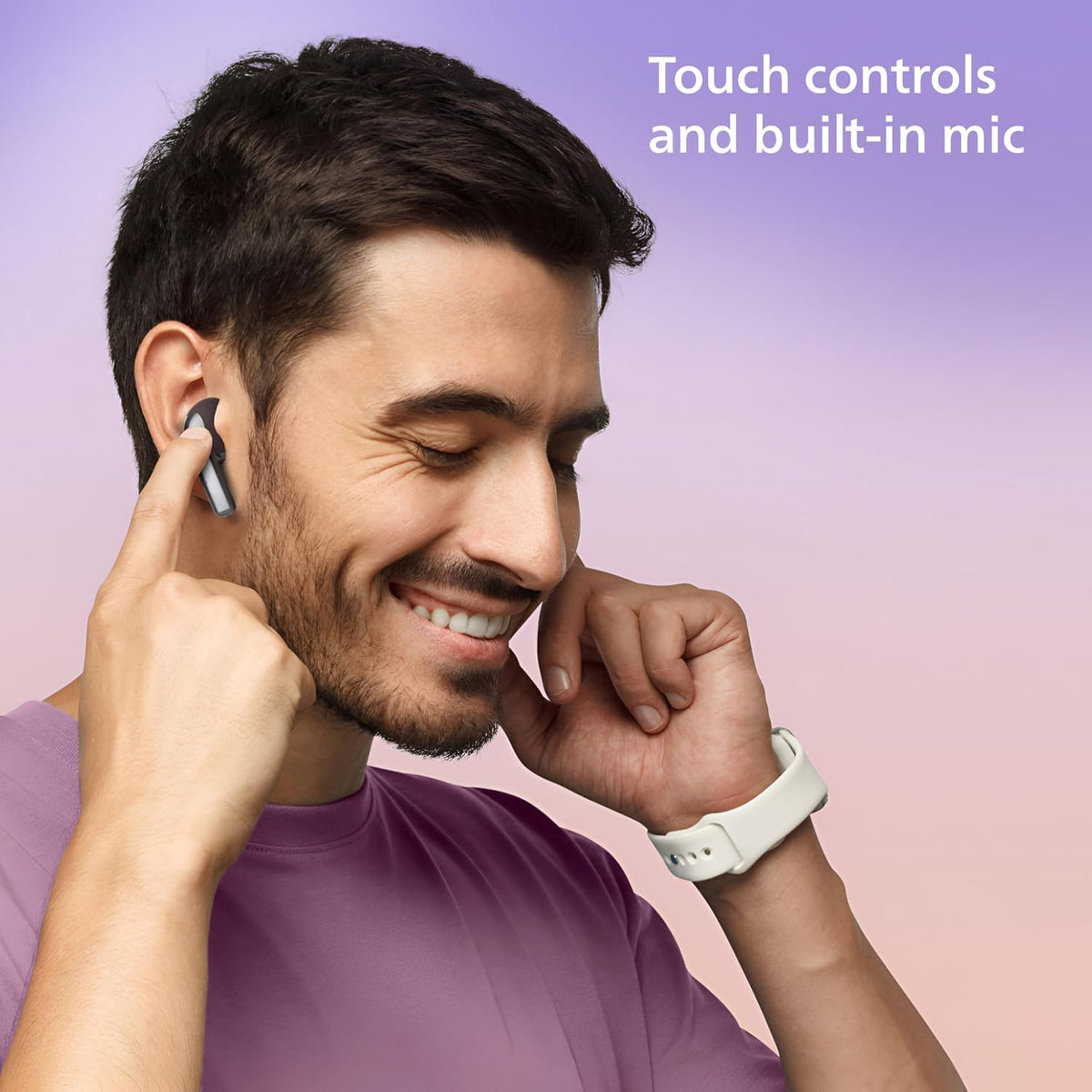 Philips Audio TAT1179RD/94 True Wireless in-Ear Earbuds with Pocket Sized Charging Case