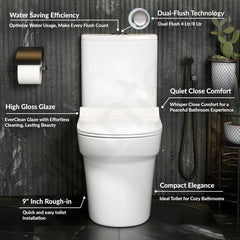 Plantex Ceramic Commode for Toilet/One Piece Western Toilet with 6D Siphonic Flush/Commode with Soft Closing Toilet Seat - S Trap - (ASTA, White)-2