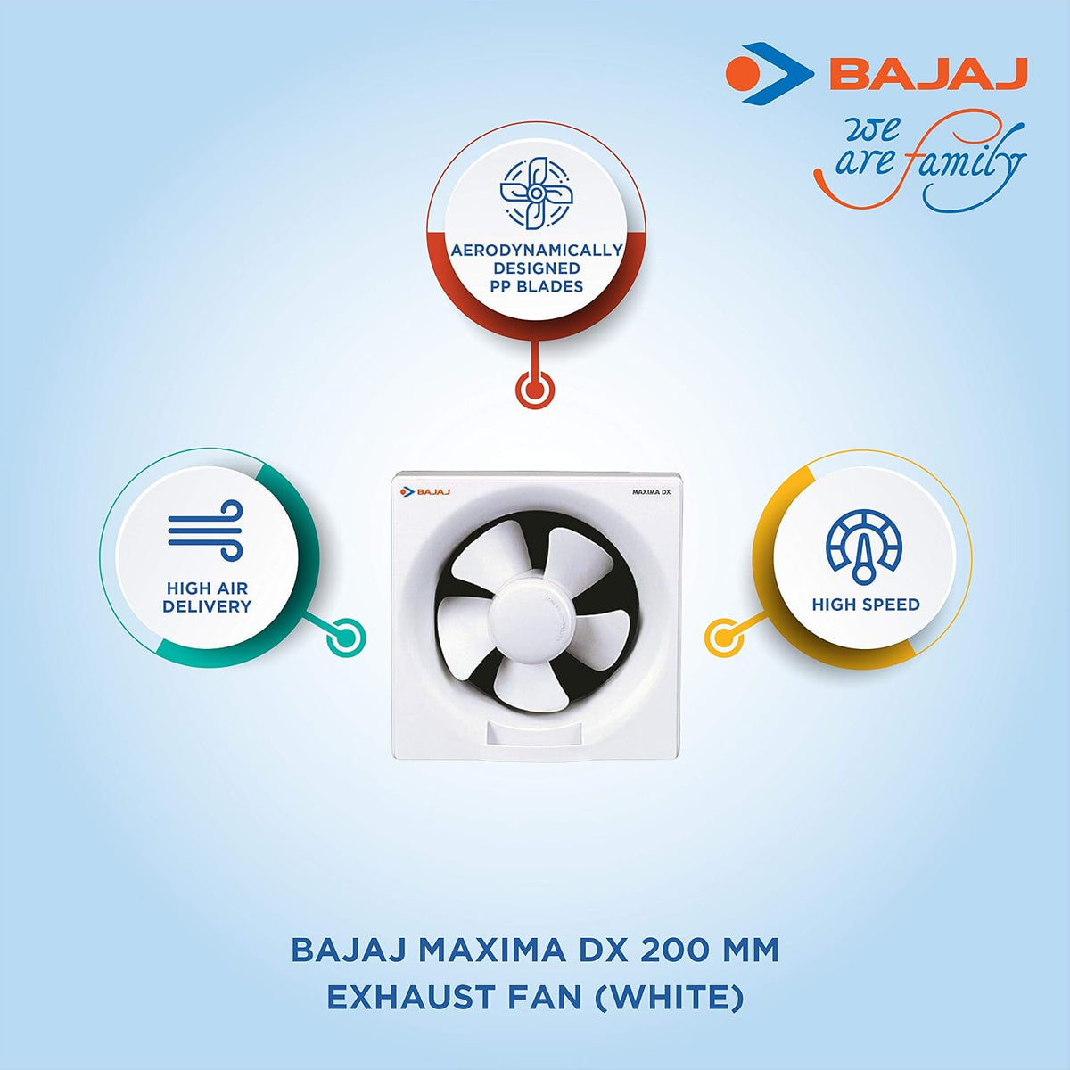 Bajaj Maxima DX 200 mm Exhaust Fan (White)-3