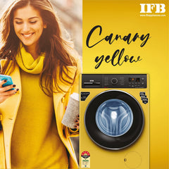 IFB 7 Kg 5 Star Front Load Washing Machine 2X Power Steam (ELITE ZLS 7012, Yellow, In-built Heater, 4 years Comprehensiv