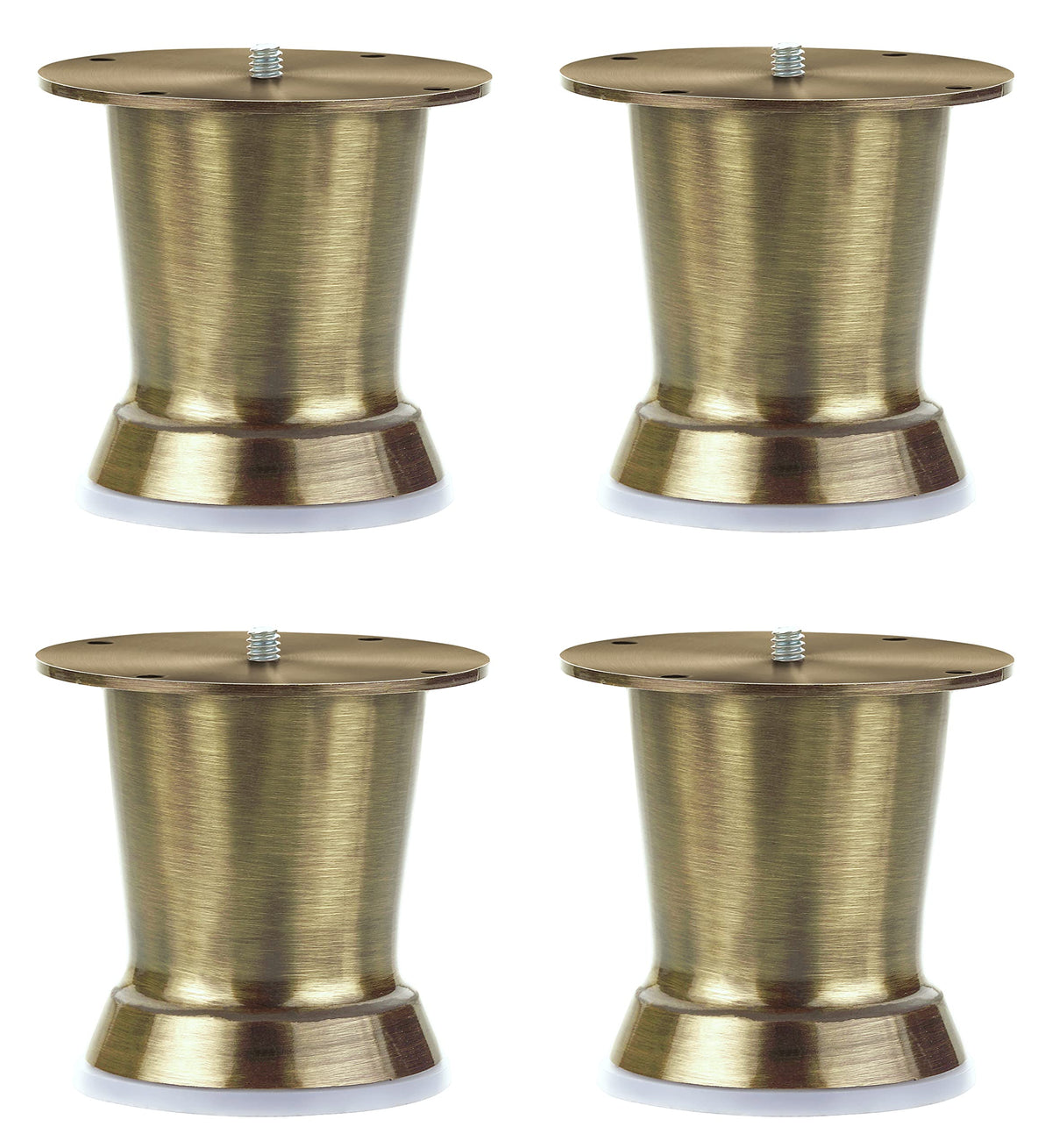 Plantex Heavy Duty Cone Shape 3 Inch Furniture Sofa Legs for Table/Sofa Support Legs/Sofa Furniture Leg/Table Leg/Set of 4 Pcs - (Brass Antique)