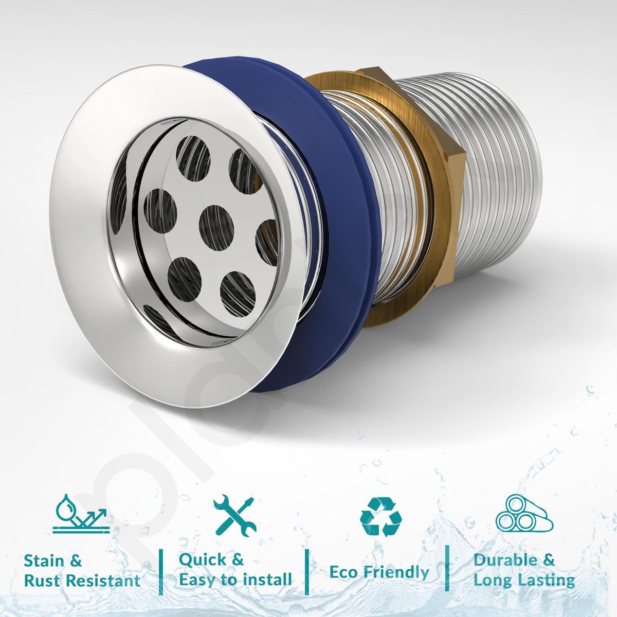 Plantex Stainless Steel 4 inch Full Thread Waste Coupling for Wash Basin/Coupling for Sink - Pack of 1 (Silver)-4
