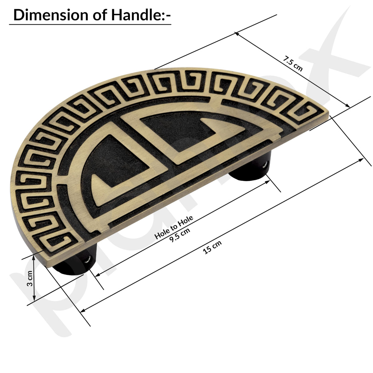 Plantex 6 Inch Main Door Handle/Aluminium Door Handle/Pull-Push Door Handle/Door Accessories (Pack of 1, Brass Antique)-3
