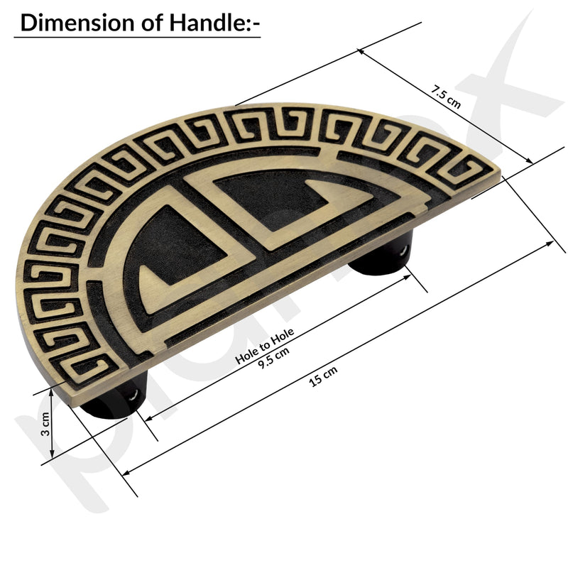 Plantex 6 Inch Main Door Handle/Aluminium Door Handle/Pull-Push Door Handle/Door Accessories (Pack of 1, Brass Antique)-3