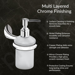 Plantex Smero Pure Brass Made Handwash Holder for Wash Basin/Liquid Soap Dispenser/Shampoo Dispenser - Craft (Chrome)-5