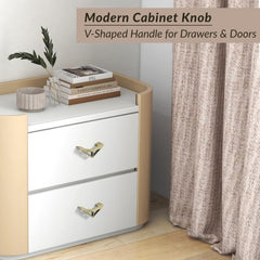 Plantex Drawer Knob/Triangle Knobs for Drawer/Handle/Pull-Push Knobs for Kitchen/Bedroom Drawer - Pack of 2 (Brass Antique)-5