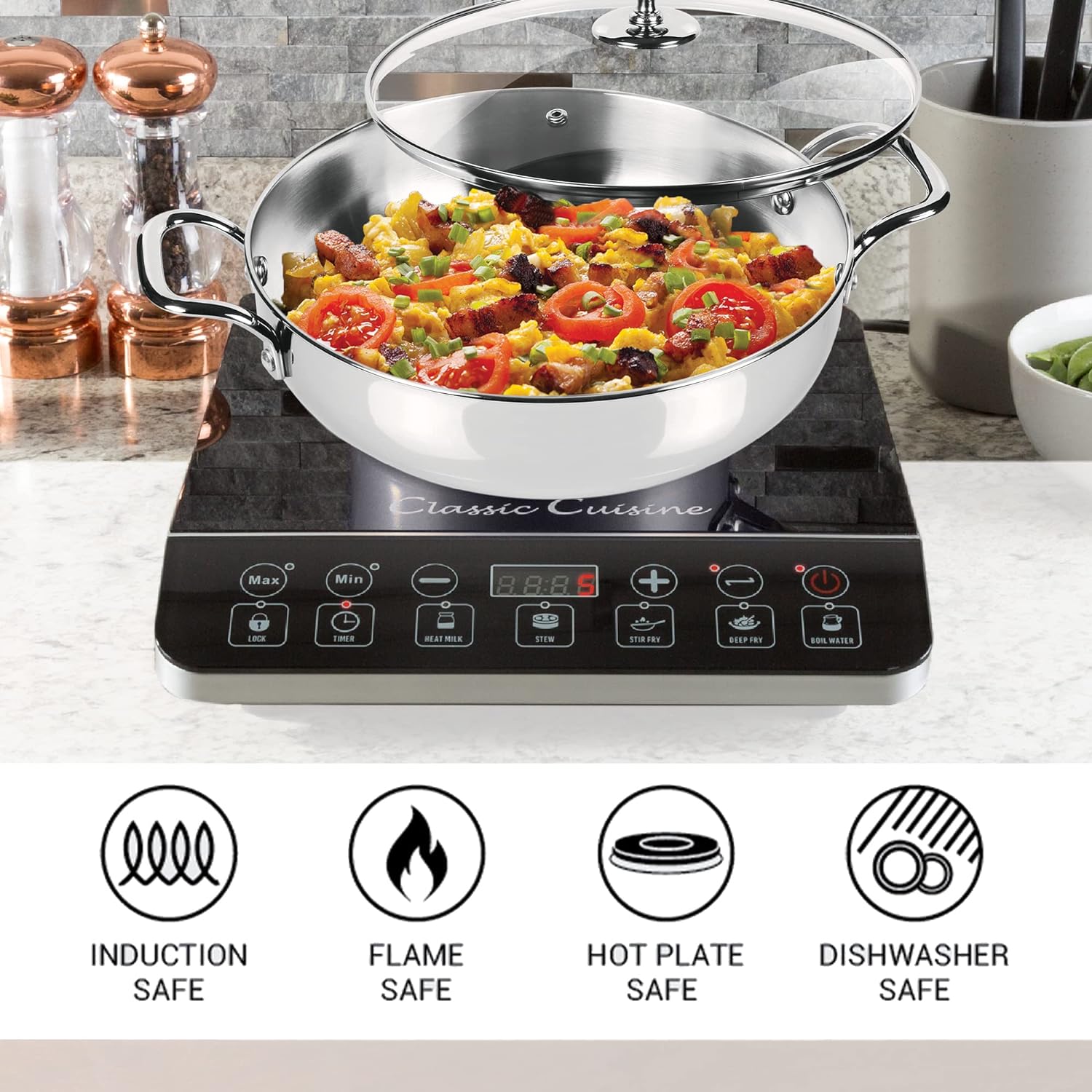 Stainless Steel Kadhai with Glass Lid (Milton Procook)