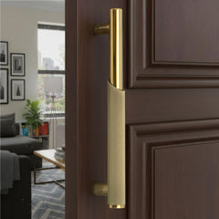 Plantex Main Door Handle/Stainless Steel & Aluminium Door Handle/12 Inch Pull-Push Handle for Home/Office/Hotel - Pack of 1 (DTMD-409, Brass Antique & Gold)-1