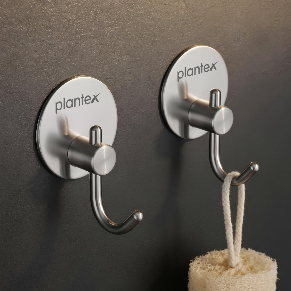 Plantex Wall Hanging Hook/Bath Towel Hook/Self Adhesive Round Robe Hooks for Kitchen/Bathroom/Stylish Home Decor Items - Pack of 2 (Chrome)-1