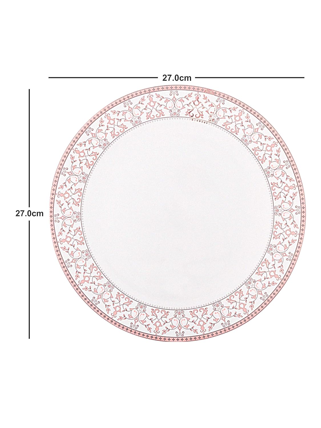 La Opala Glass Floral Dinner Set- Set of 33 Pcs, Pink
