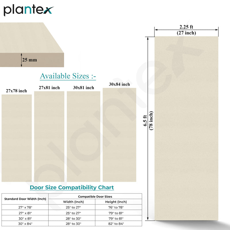 Plantex WPC Doors for Home (25 mm - Thickness)/Waterproof Bathroom Door/2.25x6.5 Feet Wooden Finished Door for Office/Balcony/Kitchen, Density-550 (27x78 inch)-5