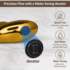 Plantex Brass Pillar Tap for Wash Basin/Single Lever Hot & Cold Basin Mixer Tap/washbasin tap Faucet-(Gold)-4