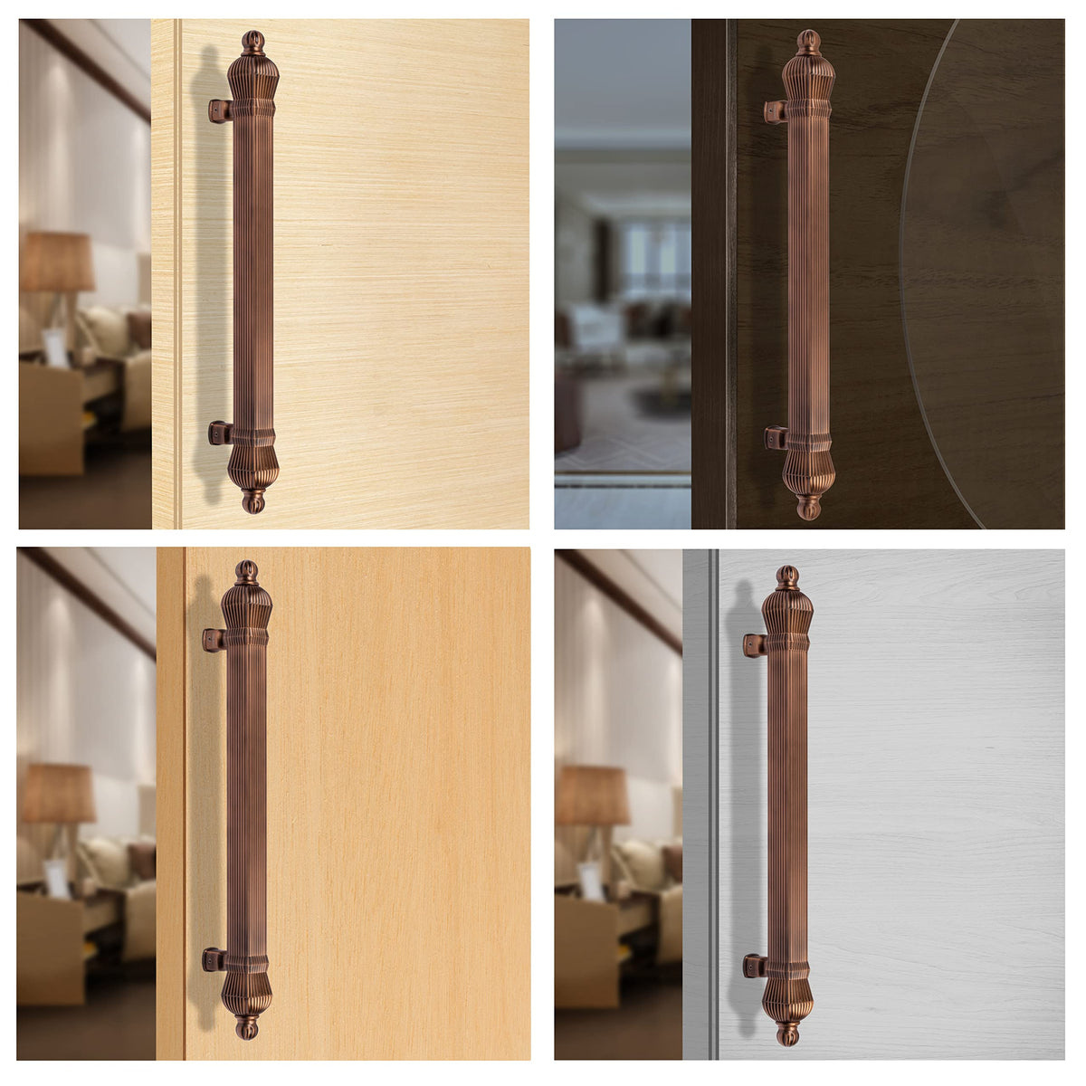 Plantex Taj Heavy Duty Main Door Handle - 17-Inch Pull Push Handle for Doors - Pack of 1 (319-Copper Antique Finish) - 3 Years Warranty-6