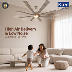 KUHL Polariz Super 72 1800 mm BLDC Ceiling Fan with Remote & Down Light (Teak)-6