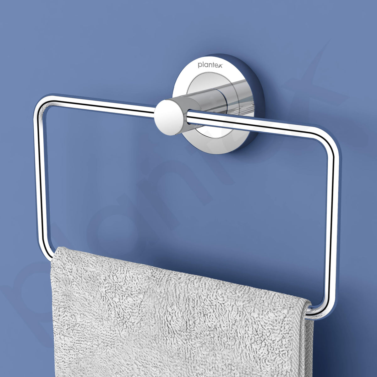 Plantex Stainless Steel Towel Ring for Bathroom/Wash Basin/Napkin-Towel Hanger/Bathroom Accessories (Chrome-Rectangular) - Pack of 4-6