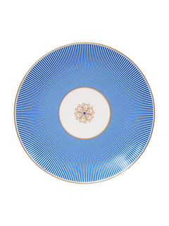 Clay Craft Fine Ceramic Gold Line Premium Classy Dinner Set of 40 - (Blue), for Family of 6, Dinner Set Ceramic, Crockery Set, Dining Set for Dinner, Crockery Set for Gift, Dinner Set 40 Pieces