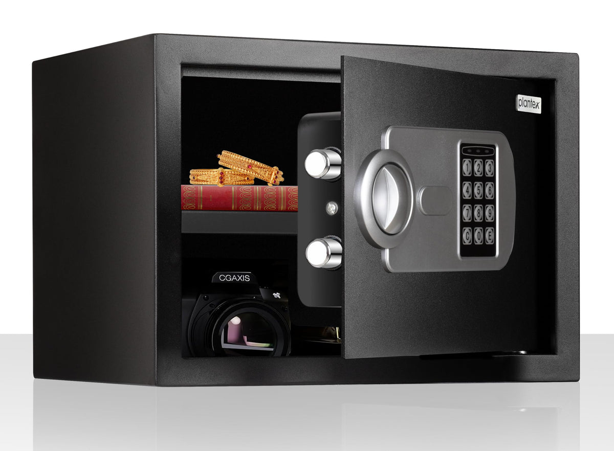Plantex 23 Litre Safe Locker for Home/Electronic Safety Locker with Master & User PIN Code Access with Emergency Key/Hotel Safe Box/2 Years Warranty By Plantex - Black-3