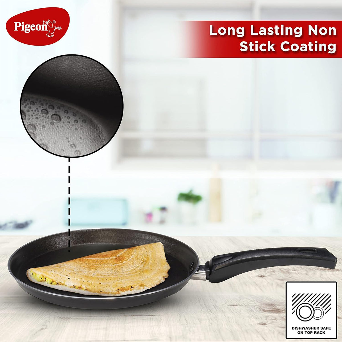 Pigeon Favourite 7 Piece Non-Stick Cookware Gift Set - Fry Pan, Kadhai, Lid, Sauce Pan, Spatula, Tadka Pan