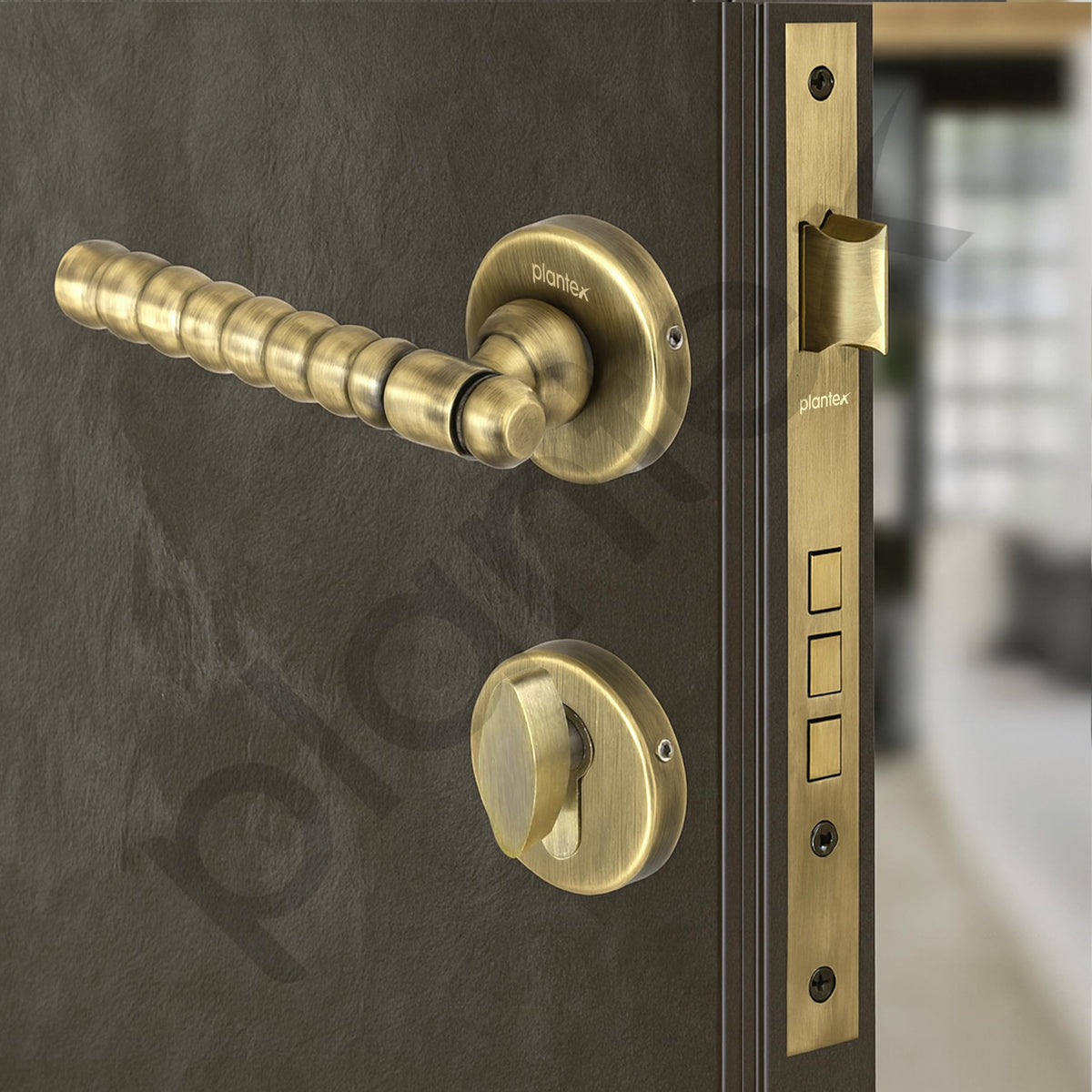 Plantex Mortise Door Lock/Heavy Duty Lock for Main Door/Mortise Locks for Home/Office/Hotel-3 Brass Keys (1031 - Brass Antique)-4