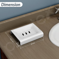 Plantex Acrylic Floor Soap Holder for Bathroom/Soap Case/Soap Dish/Bathroom Accessories - (White)-4